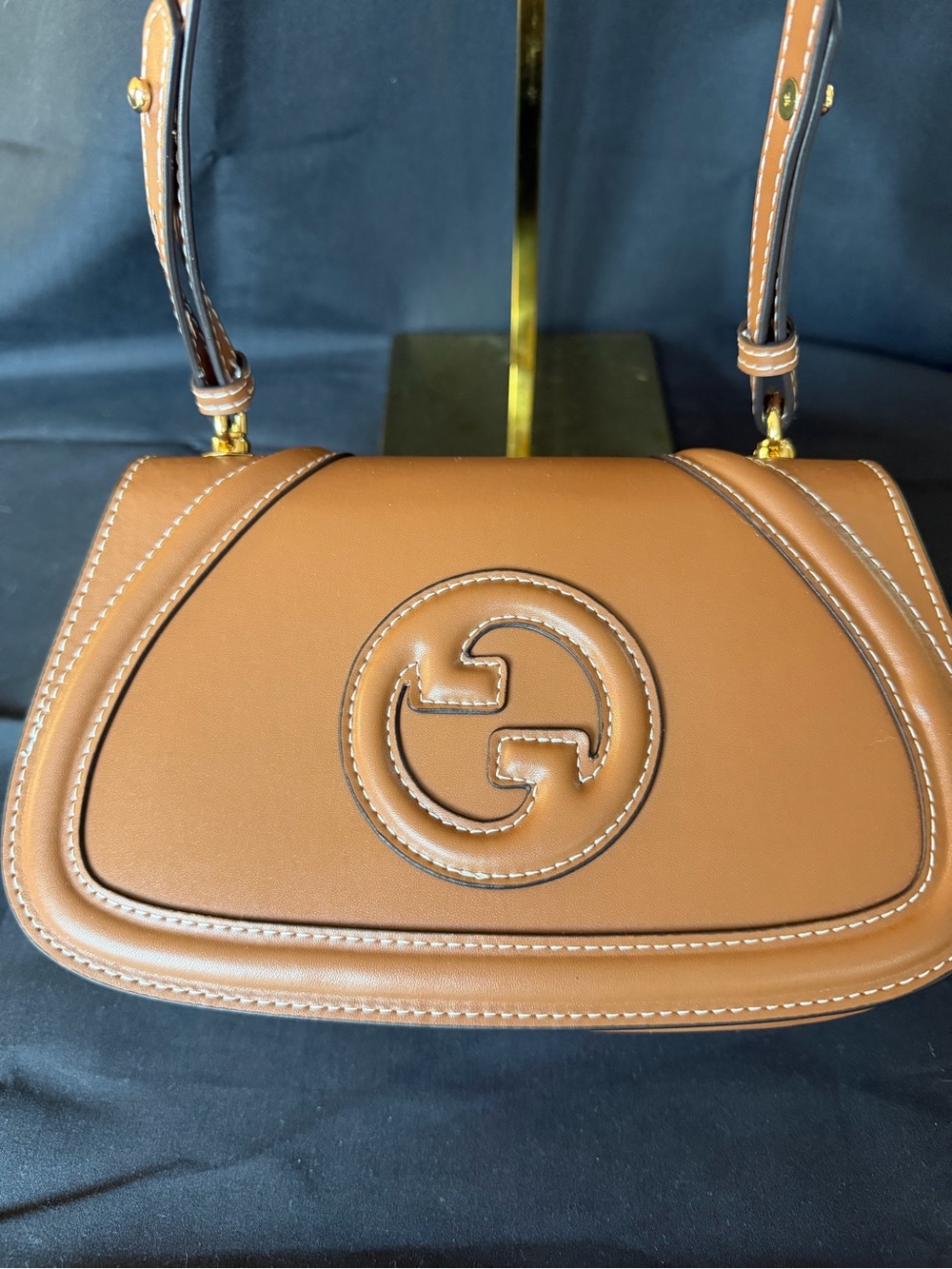 Brown Leather crossbody Bag - Classic Interlocking G